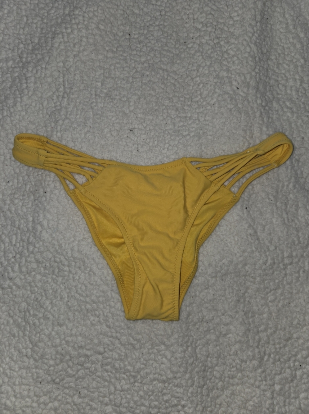 H2Oh Colors Yellow Strappy Bikini Bottom Large